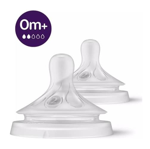 Philips Avent Silikonska cucla 2 komada Natural response 0m+ SCY962/02