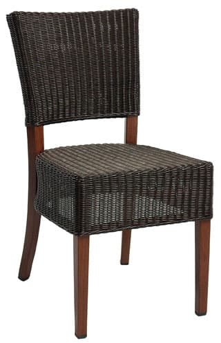 Stolica od Veštačkog Ratana Noge od Mahagonija Zurich Sidechair