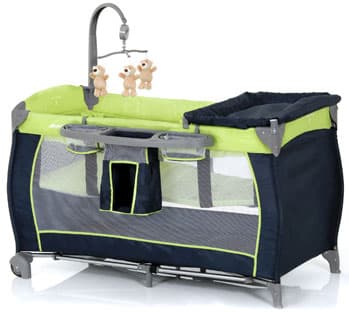 Hauck Prenosivi Krevetac BabyCenter Moonlight-Kiwi 5170095