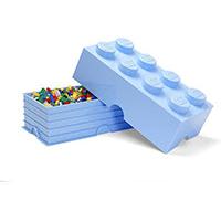 Kliknite za detalje - Kutija za odlaganje sa poklopcem LEGO® Kocka 8  50x25x18cm pastelnoplava 4004