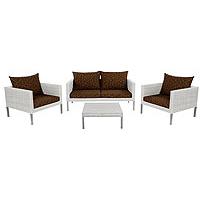 Kliknite za detalje - Lounge Set Oregano Vanila White - 2 Fotelje + Dvosed + Sto + Jastuci