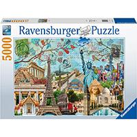 Kliknite za detalje - Ravensburger Puzzle slagalica za odrasle 5000 delova Kolaž velikih gradova 17118
