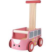 Kliknite za detalje - Plan Toys Drvena kolica Kombi hodalica roze 5185