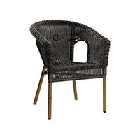 Kliknite za detalje - Baštenska stolica Royal 5 deluxe dark bamboo round indocoffe 