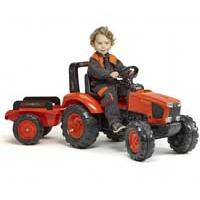 Kliknite za detalje - Kubota Dečiji traktor na pedale sa prikolicom Falk Toys 2060AB