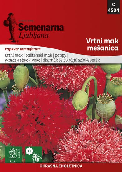 Seme za cveće 10 kesica Baštenski Mak - Papaver Somniferum 4504