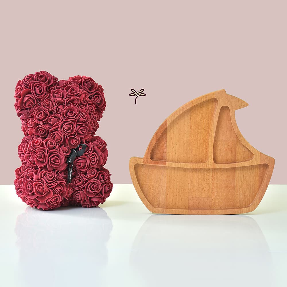 Daska od drveta bukve u obliku broda