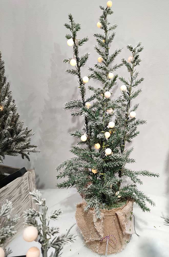 Deco Wood Novogodišnja Jelka Sa LED Sijalicama 80 cm