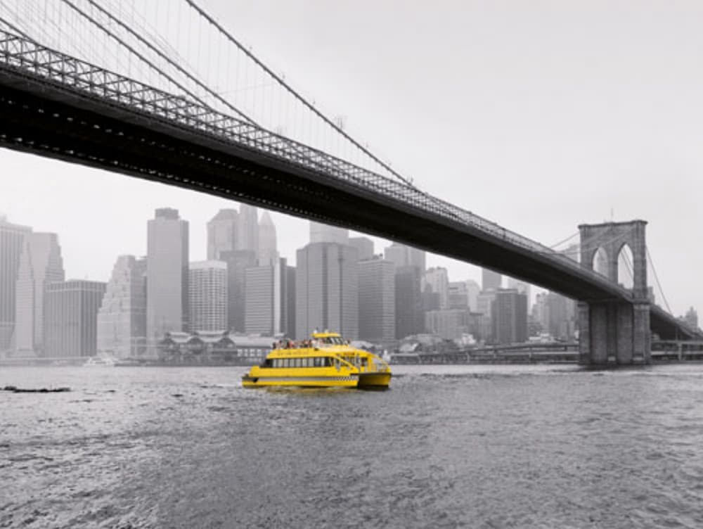 Slika - New York most sa žutim brodom