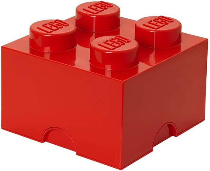 Kutija sa poklopcem LEGO® Kocka 4 25x25x18cm crvena 4003