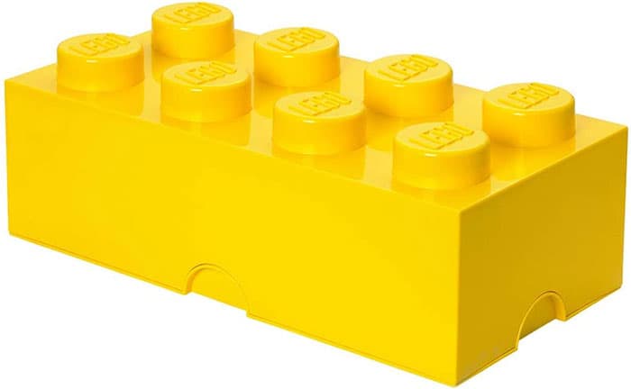 Kutija za odlaganje sa poklopcem LEGO® Kocka 8 50x25x18cm žuta 4004
