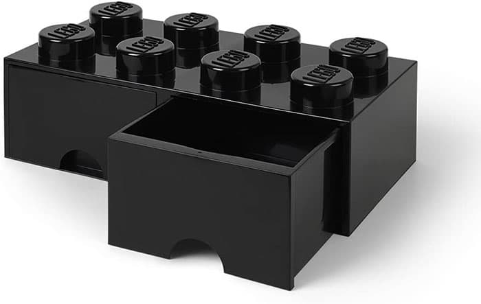 Dupla fioka za odlaganje LEGO® Kocka 8 50x25x18cm crna 4006
