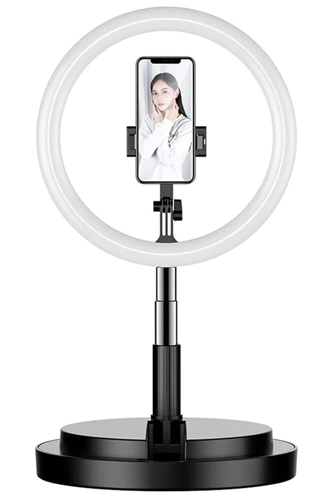 Selfi stalak sa LED svetlom Ring stand black