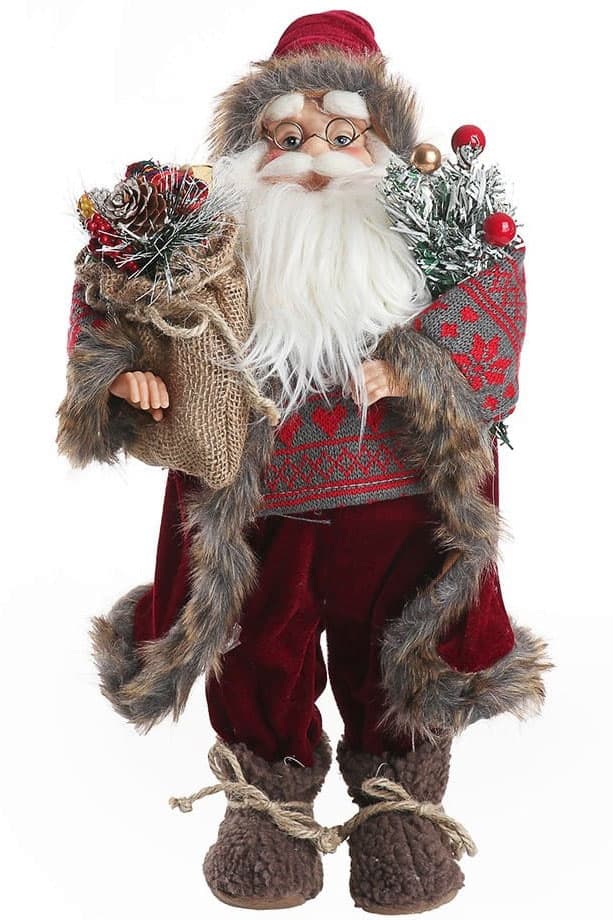 Deda Mraz Figura Visine 45 cm Deco Santa Red