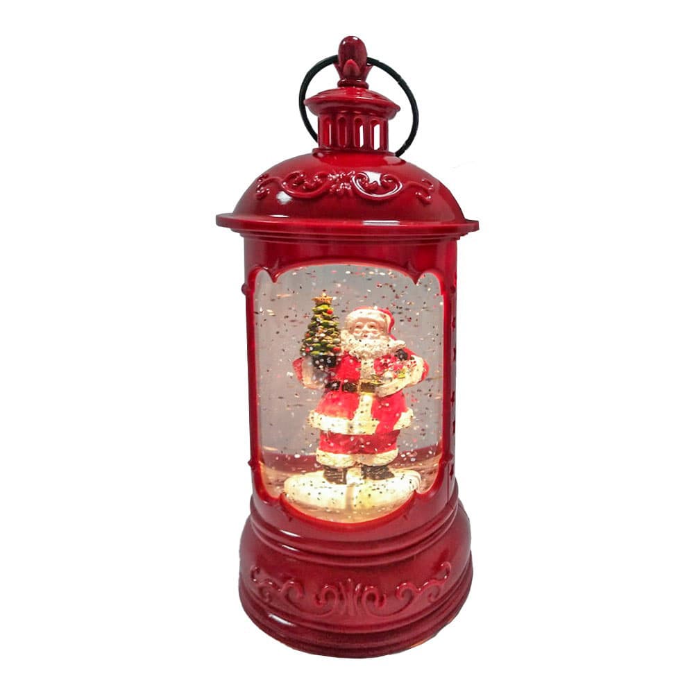 Novogodišnja dekoracija sa LED svetlom i konfetama Fenjer Deda Mraz