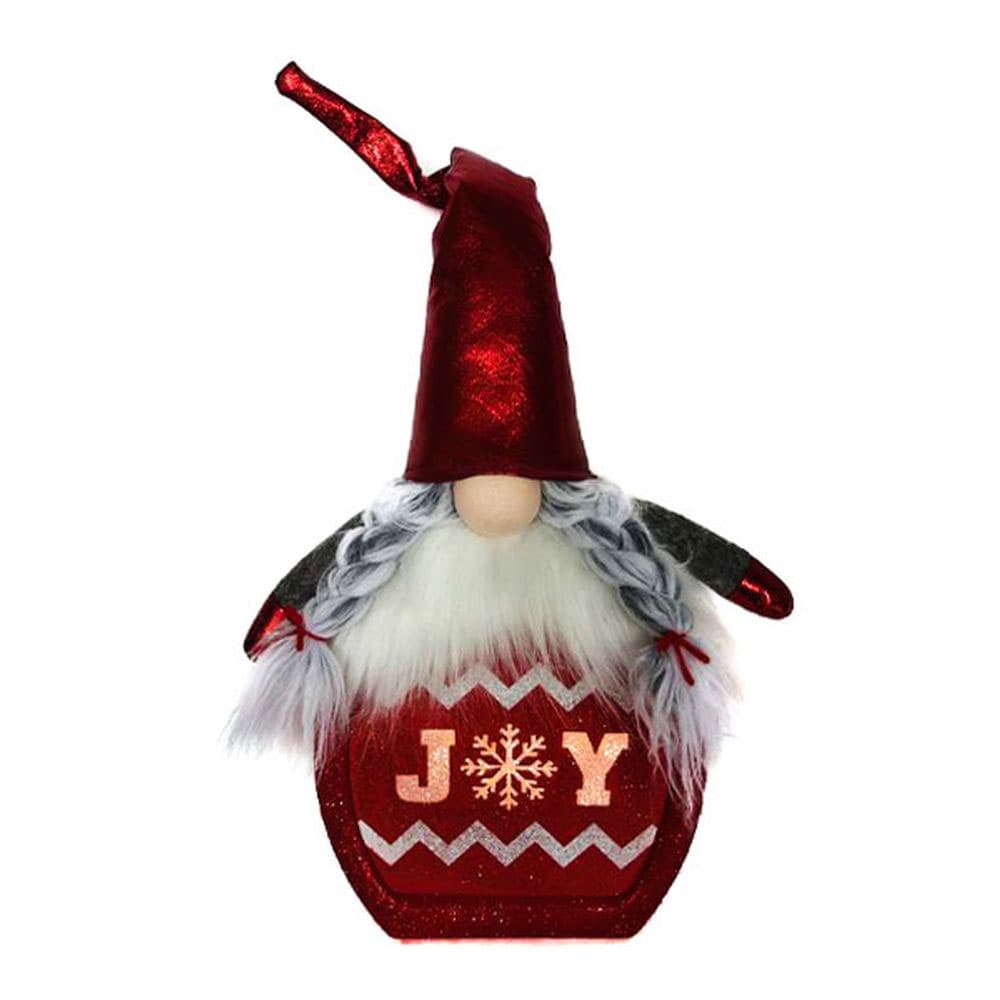 Novogodišnja i božićna dekoracija Crveni patuljak sa LED svetlom 65cm