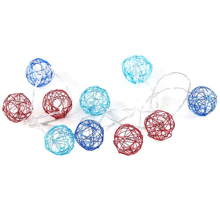Festa Novogodišnje lampice na baterije Šarene metalne kugle 10LED