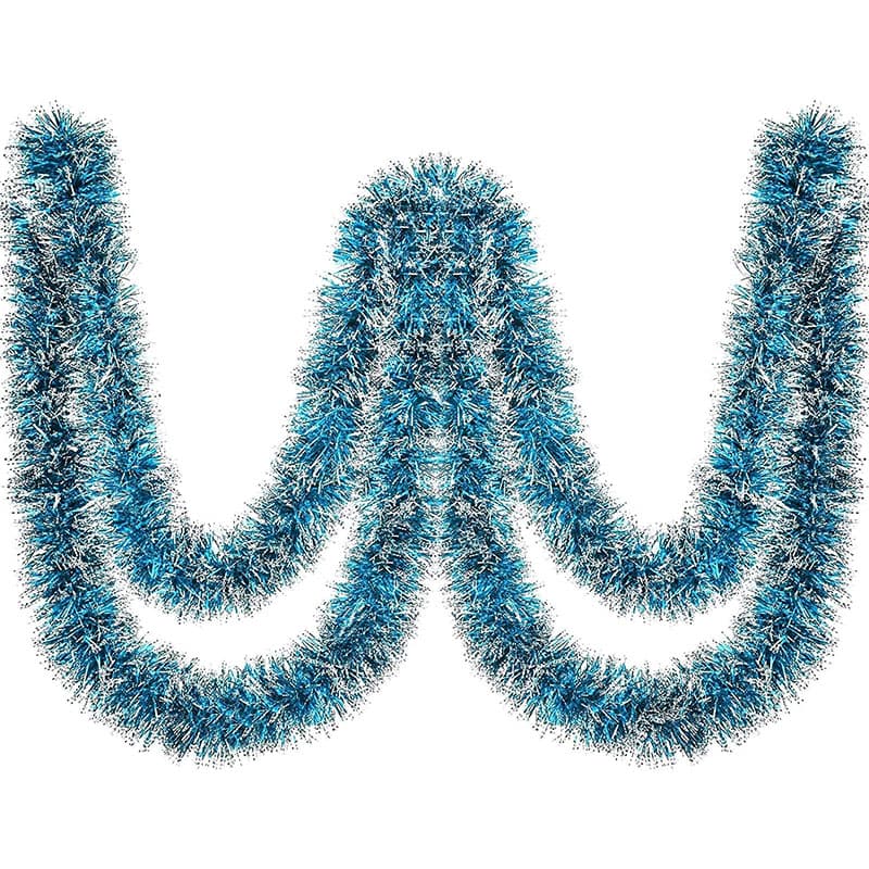 Novogodišnja dekoracija svetloplavo-bela girlanda 270 cm