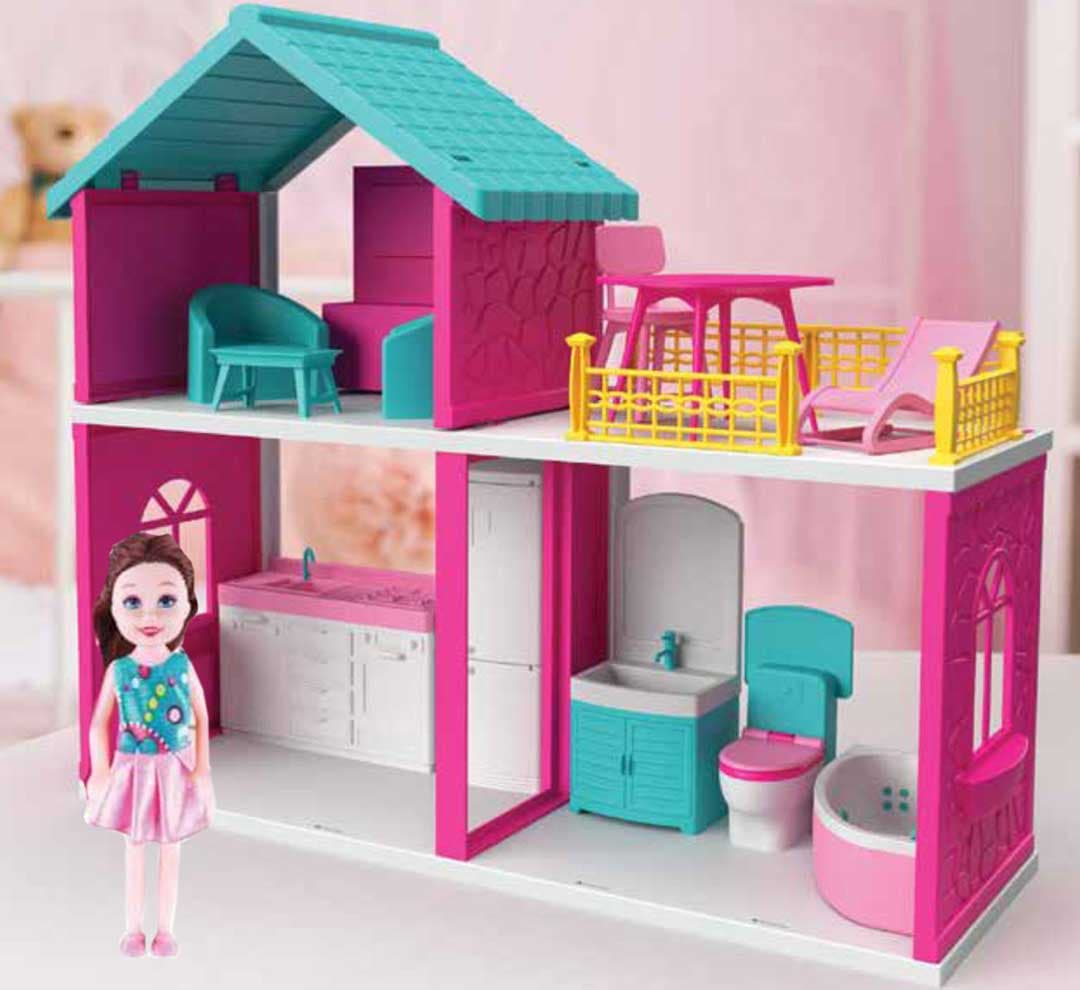 Kućica Za Lutke Sa Nameštajem i Lutkom