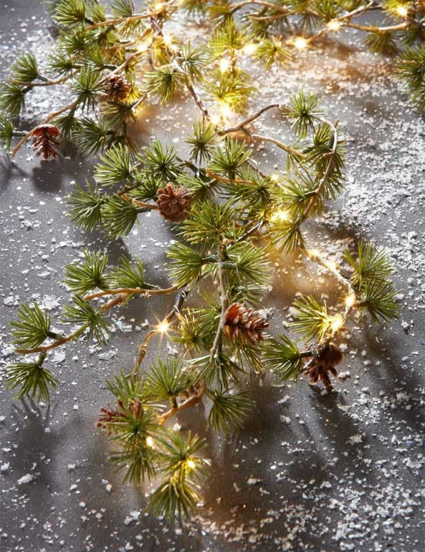 Novogodišnja girlanda sa LED lampicama na baterije 120cm