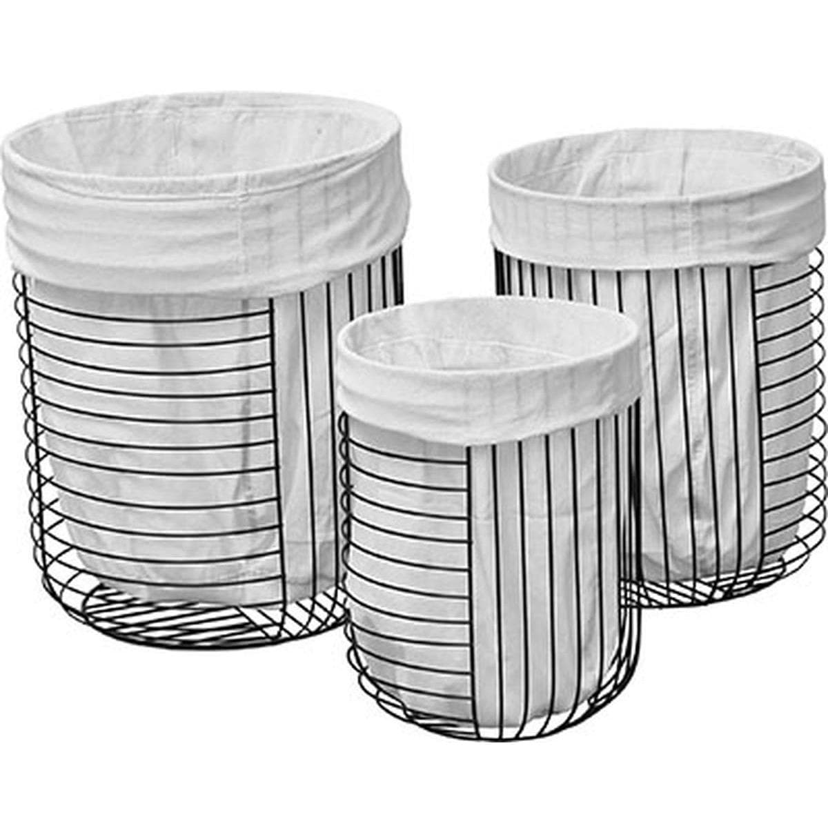 3 Metalne Korpe Za Veš sa Pamučnim Ulošcima Tendance