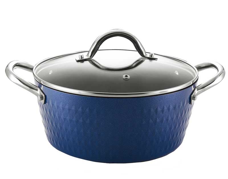 Zilan Šerpa sa staklenim poklopcem 20cm Plava