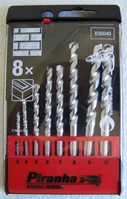 Komplet Piranha burgija za ciglu X56040