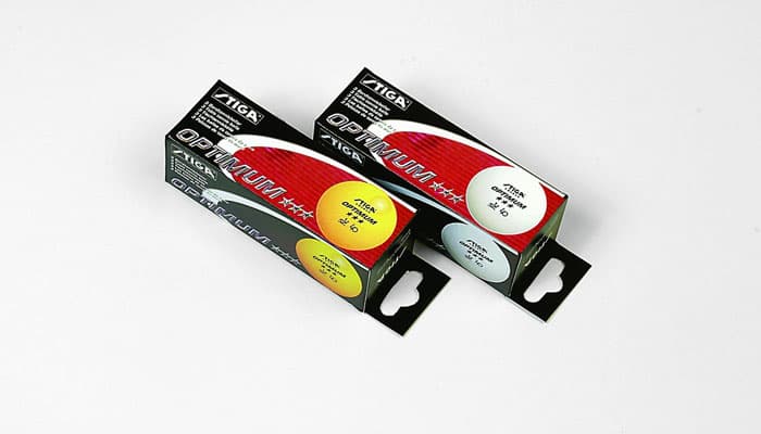 Loptice za stoni tenis 1/3 Stiga Optimum 3 Star White 518003