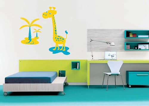 Zidni tatoo Mrs Giraffe D01 120x140cm FF99FF F8C5F9