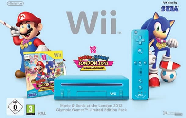 Nintendo Wii Olimpijski Paket Blue Mario and Sonic at London 2012