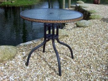 Sto za baštu Fidel 60cm x 70 cm sa wicker bordurom