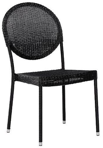 Stolica od Wicker Ratana Ginger Sidechair Charcoal Black