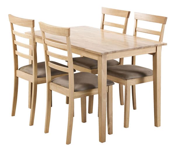 Trpezarijska garnitura Joshua sto + 4 stolice bukva