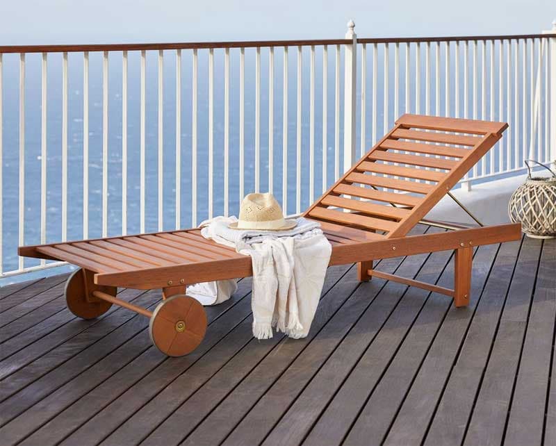 Drvena Ležaljka Sa Točkovima Livorno - 71 x 197 cm