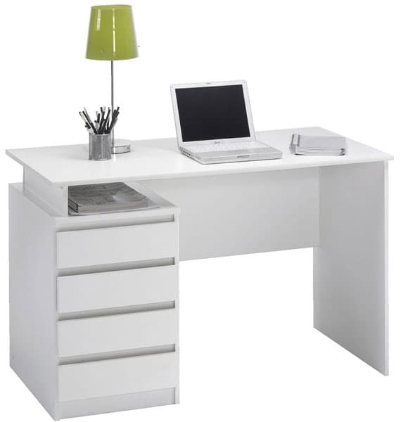 Radni sto Angel sa 4 fioke bela