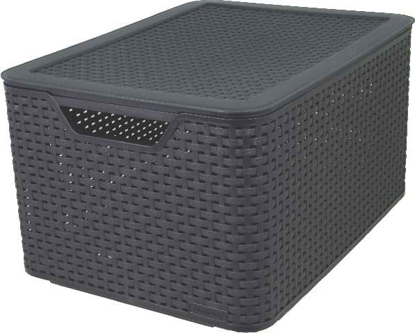 Curver kutija za odlaganje sa poklopcem 30L, Ratan braon CU 04724-210