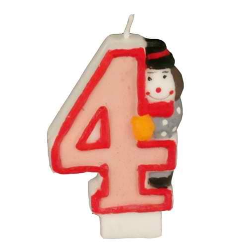 PapStar rođendanska svećica sa klovnom, broj 4 PS 19414