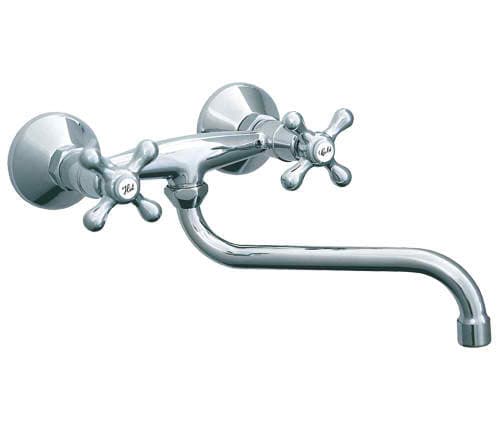 Rosan Nostalgija zidna dvoručna baterija za sudoperu ili lavabo 200mm N01101