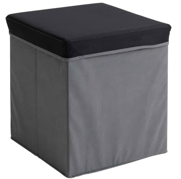 Tabure Block sa prostorom za odlaganje crna/siva