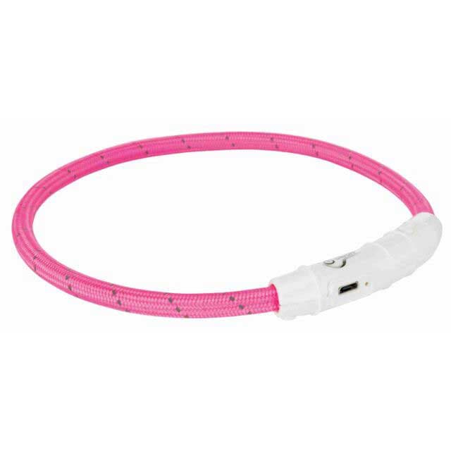 Svetleća ogrlica za pse , veličina M-L pink Trixie 12707
