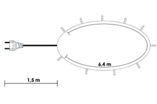 Novogodišnje sijaličice - lampice 80 LED crvene KDL 084