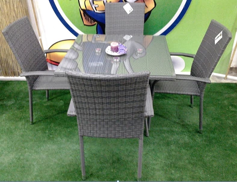 Ratan Garnitura La Concha Grey