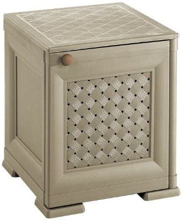 PVC Noćni Ormarić Colonnina Sa Reljefnim Vratima Sivi 8085563908