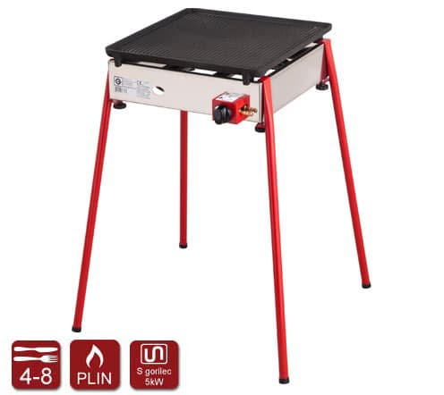 Plinski roštilj Gorenc Tradicija 40 sa rebrastom pločom i nogarima