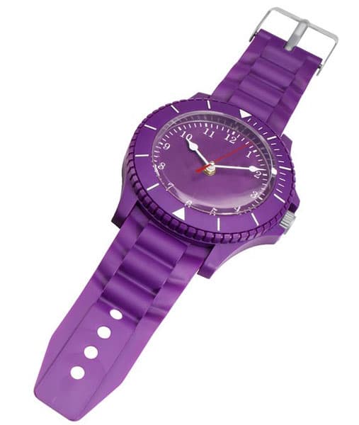 Zidni sat u obliku ručnog sata D60cm ljubičasti