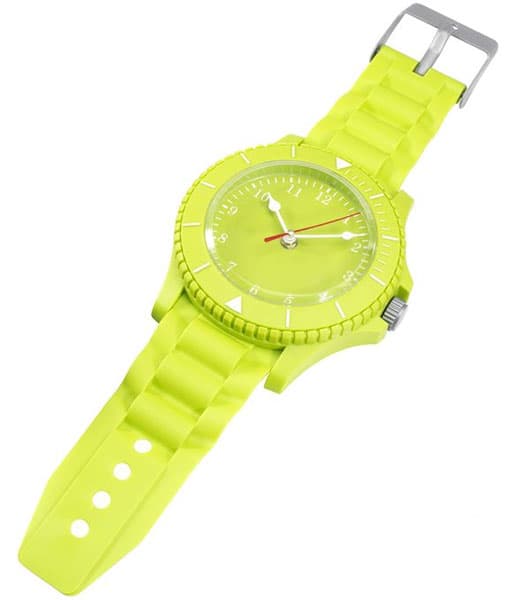 Zidni sat u obliku ručnog sata D60cm limeta