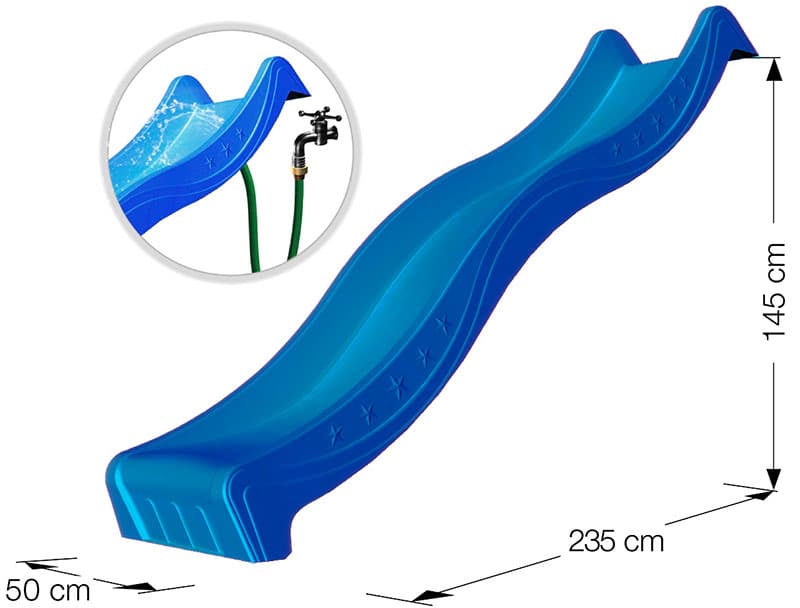 Vodeni Tobogan Spust 2.65 m - Jungle Gym Sa TUV Sertifikatom Blue
