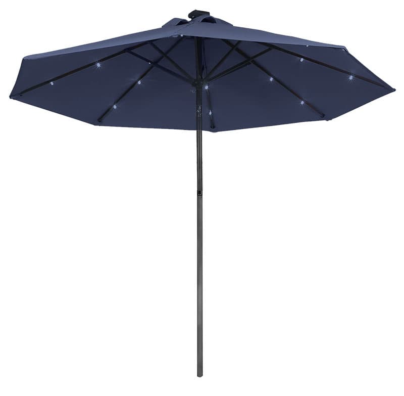 Solarni Suncobran Sa LED Lampama 3 x 3 m - Blue