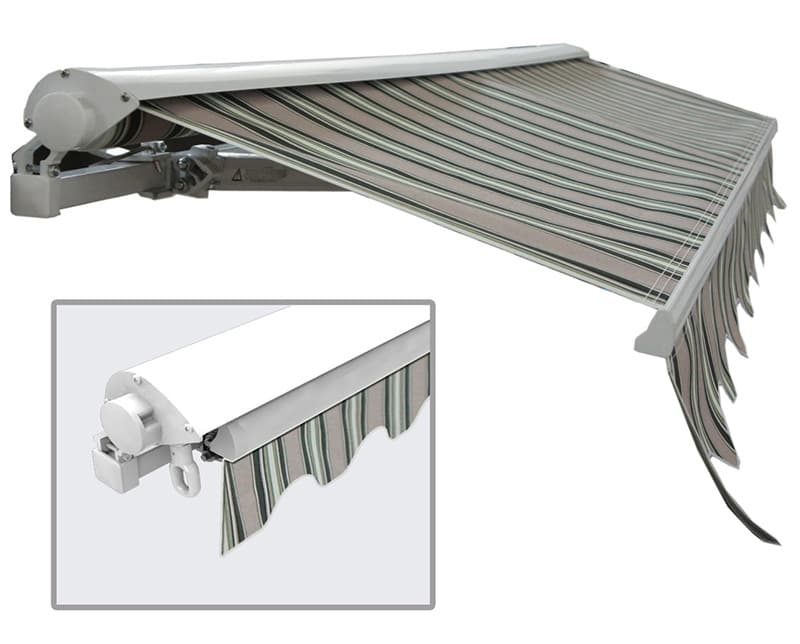 Tenda za terasu i dvorište 3.95x2.5 m polukaseta Poliester Aluminijum 32-365