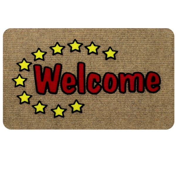 Otirač 40 x 60 Flock Četvrtasti krem Welcome